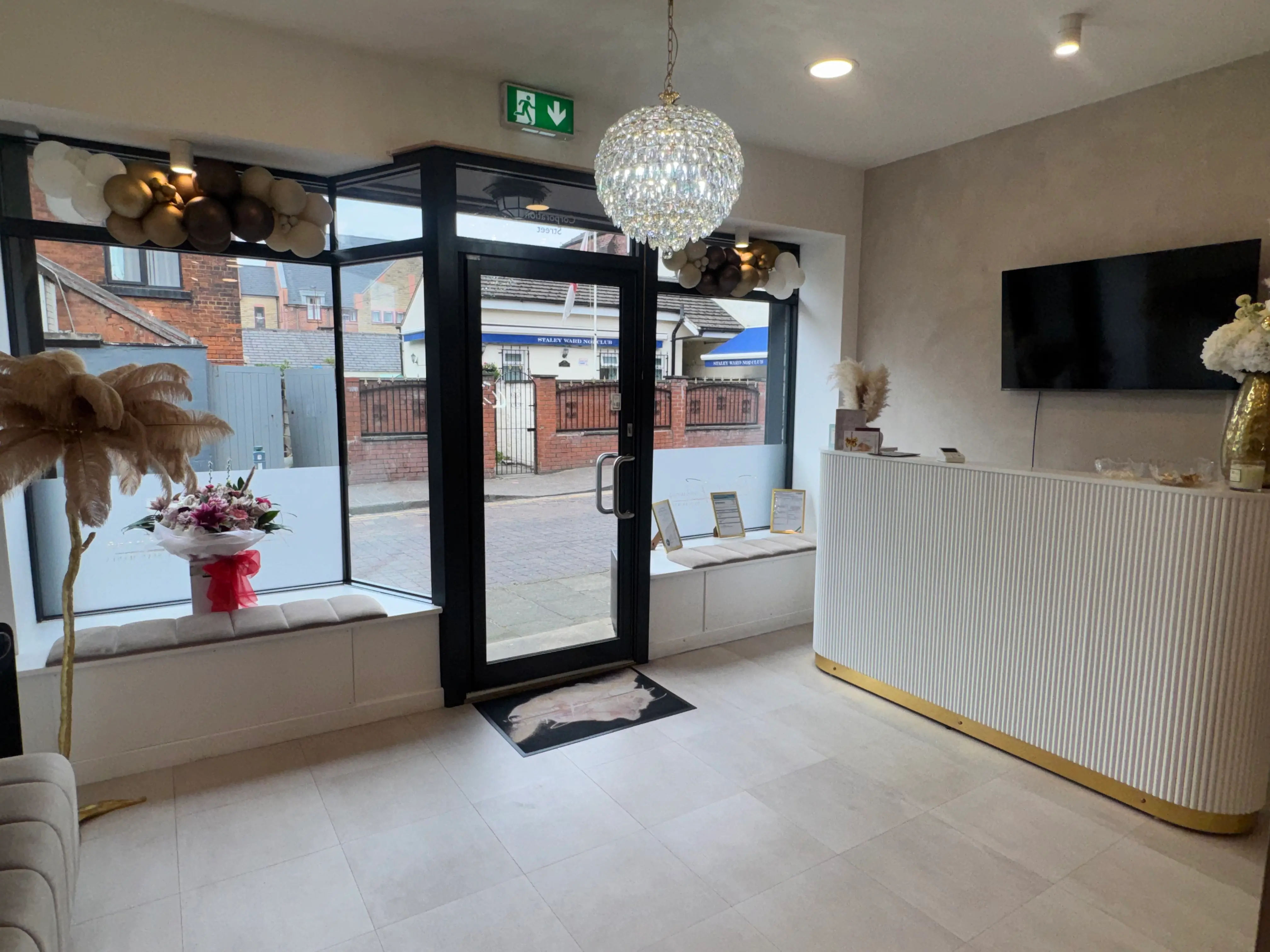 Perfect Features clinic reception in Stalybridge near Manchester